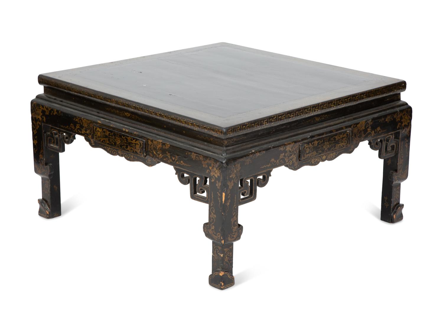 A Chinese Carved and Lacquered Low Table — LATE 18TH CENTURY