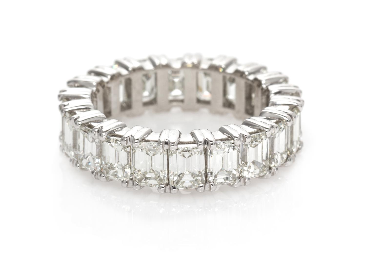 A Platinum and Diamond Eternity Band, 5.90 dwts.
