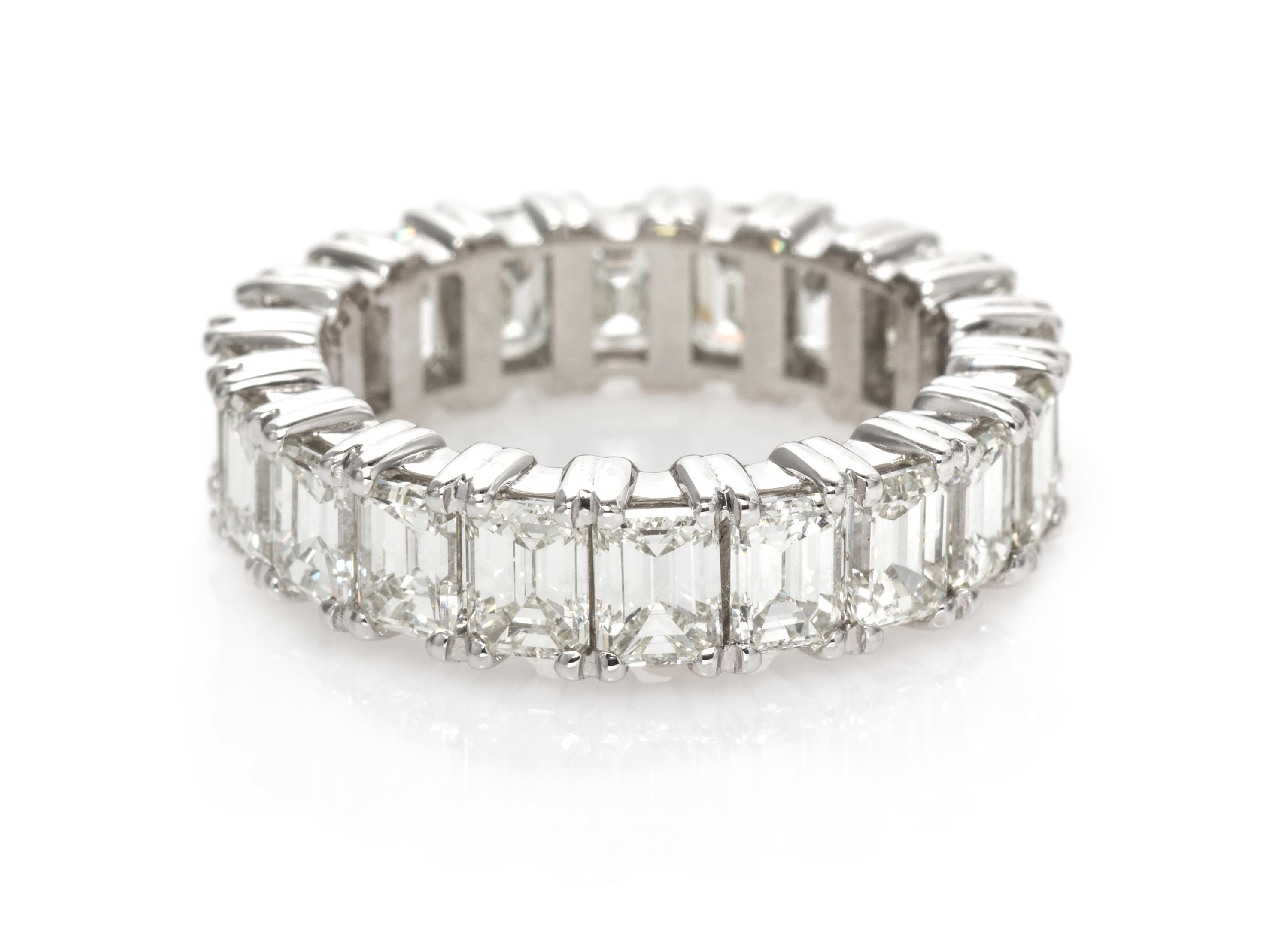 A Platinum and Diamond Eternity Band, 5.90 dwts.