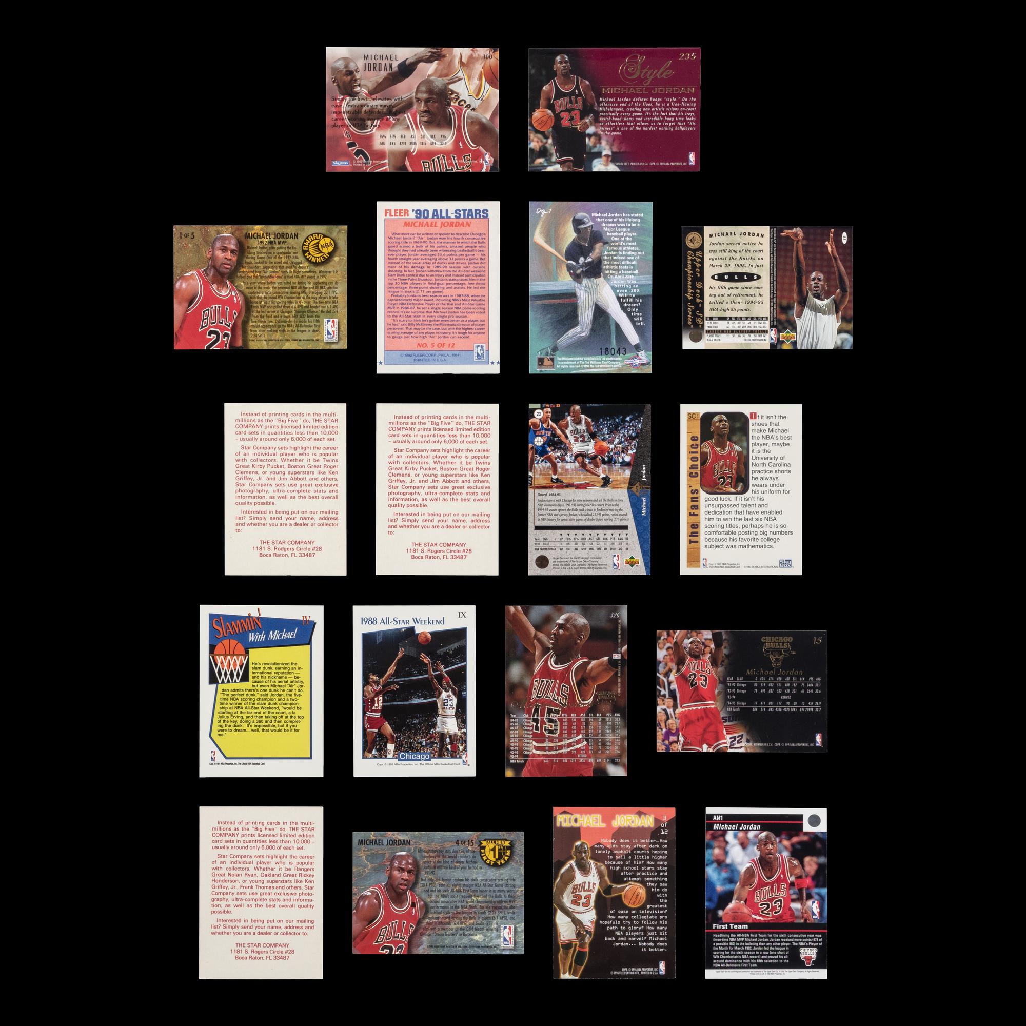 A Large Collection of Assorted Michael Jordan Basketball Cards