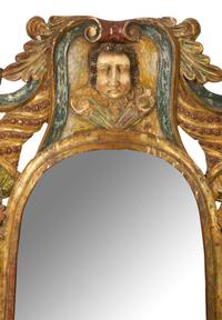 An Italian Baroque Style Painted Mirror — 19TH CENTURY
