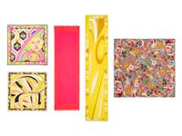 Group of Five Designer Scarves