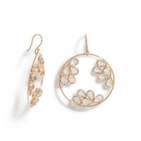 YELLOW GOLD AND MOONSTONE EARRINGS