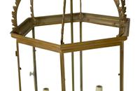 A Regency Style Brass Three Light Lantern