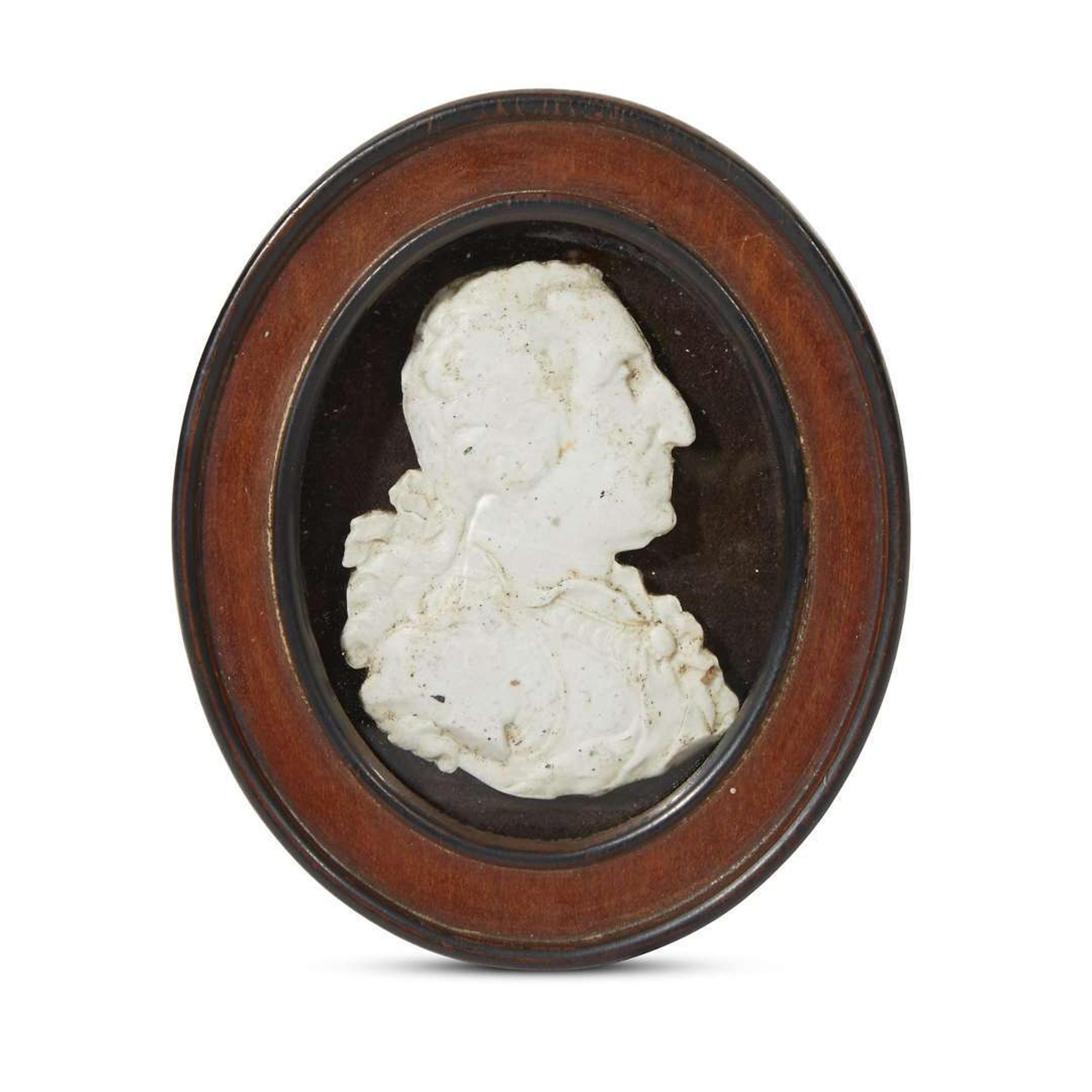 American School 19th century After David Eccleston (English, d. 1816) Wax profile miniature of George Washington