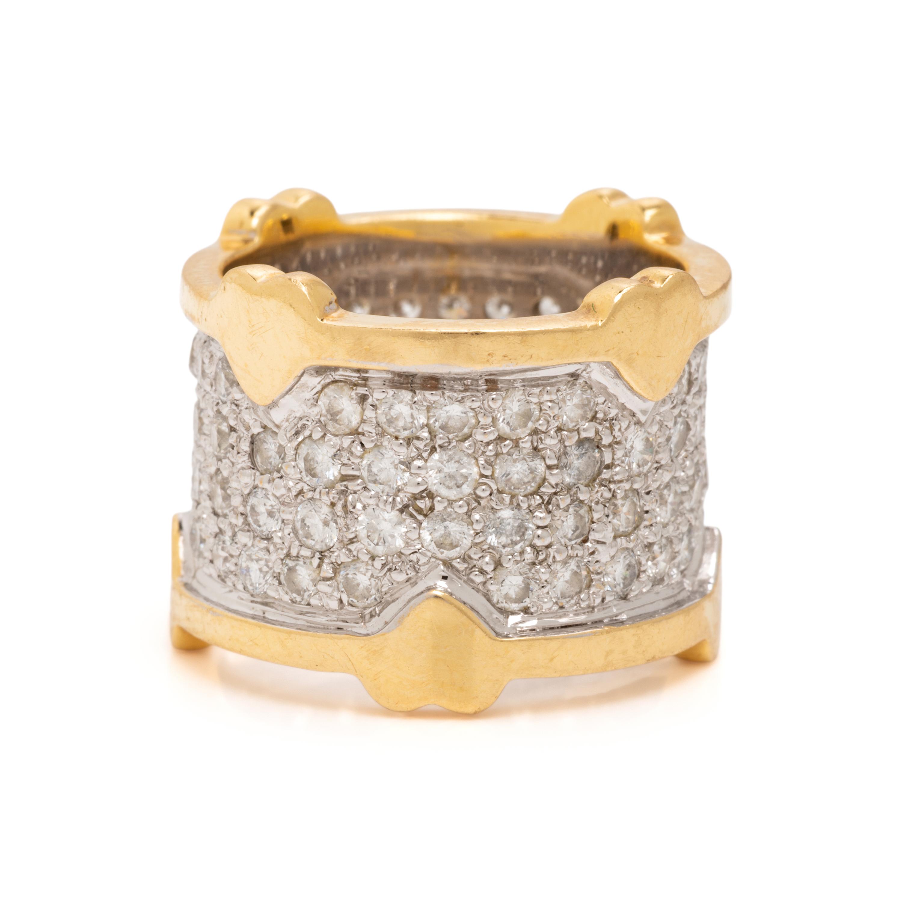 Diamond and Bicolor Gold Ring