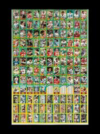 An Uncut Sheet of 1986 Topps Football Cards Featuring Jerry Rice and Steve Young Rookie Cards
