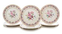 A Set of Twelve Rosenthal Porcelain Plates Diameter 10 1/4 inches.