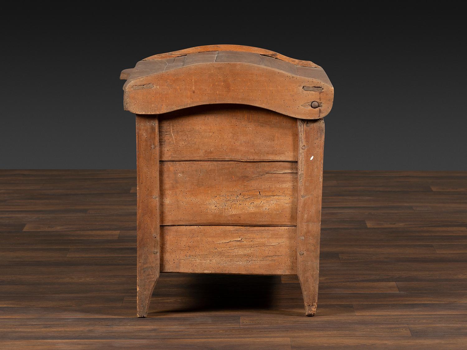 A Continental Chip and Bird Carved Dome-Top Blanket Chest