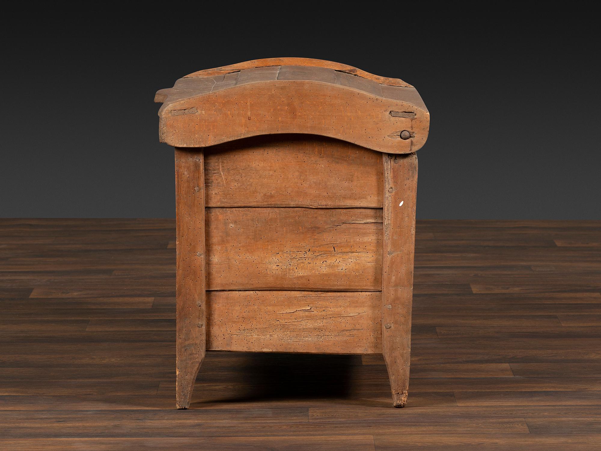 A Continental Chip and Bird Carved Dome-Top Blanket Chest