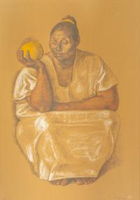Mujer con naranja, 1974