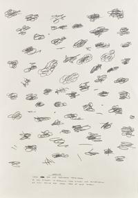 Untitled (Bam!) , 1997, Untitled (Draughtsman takes a shower) , 1997, Untitled (Dear Your Majesty) , 1997-99, Untitled (Trademarks) , 1999, Untitled (Crossword) , 1998 and Untitled , 2003 (a group of 6 works)