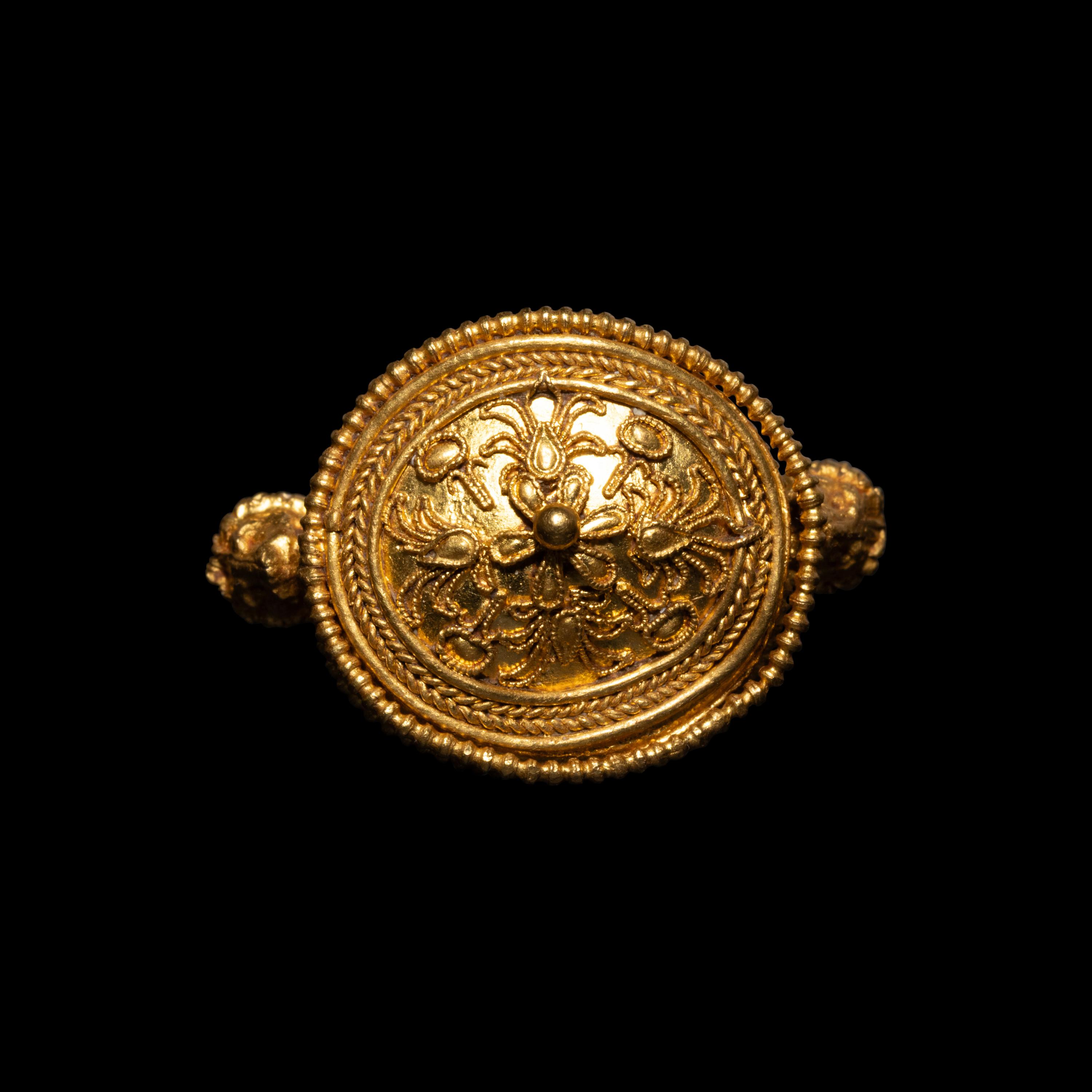 A Hellenistic Gold Filigree Ring