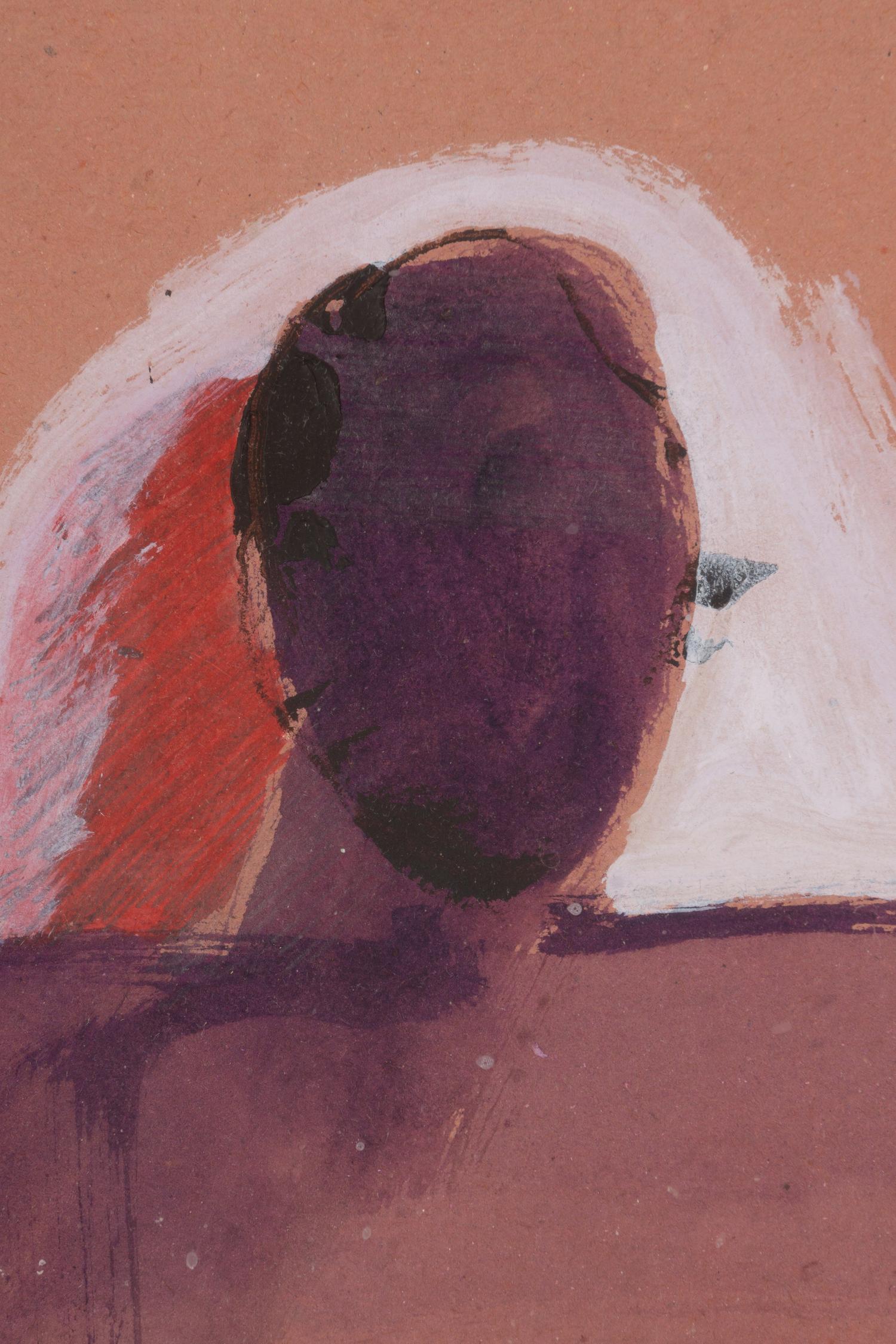 Two Works: Figure in Red and Figure in Purple