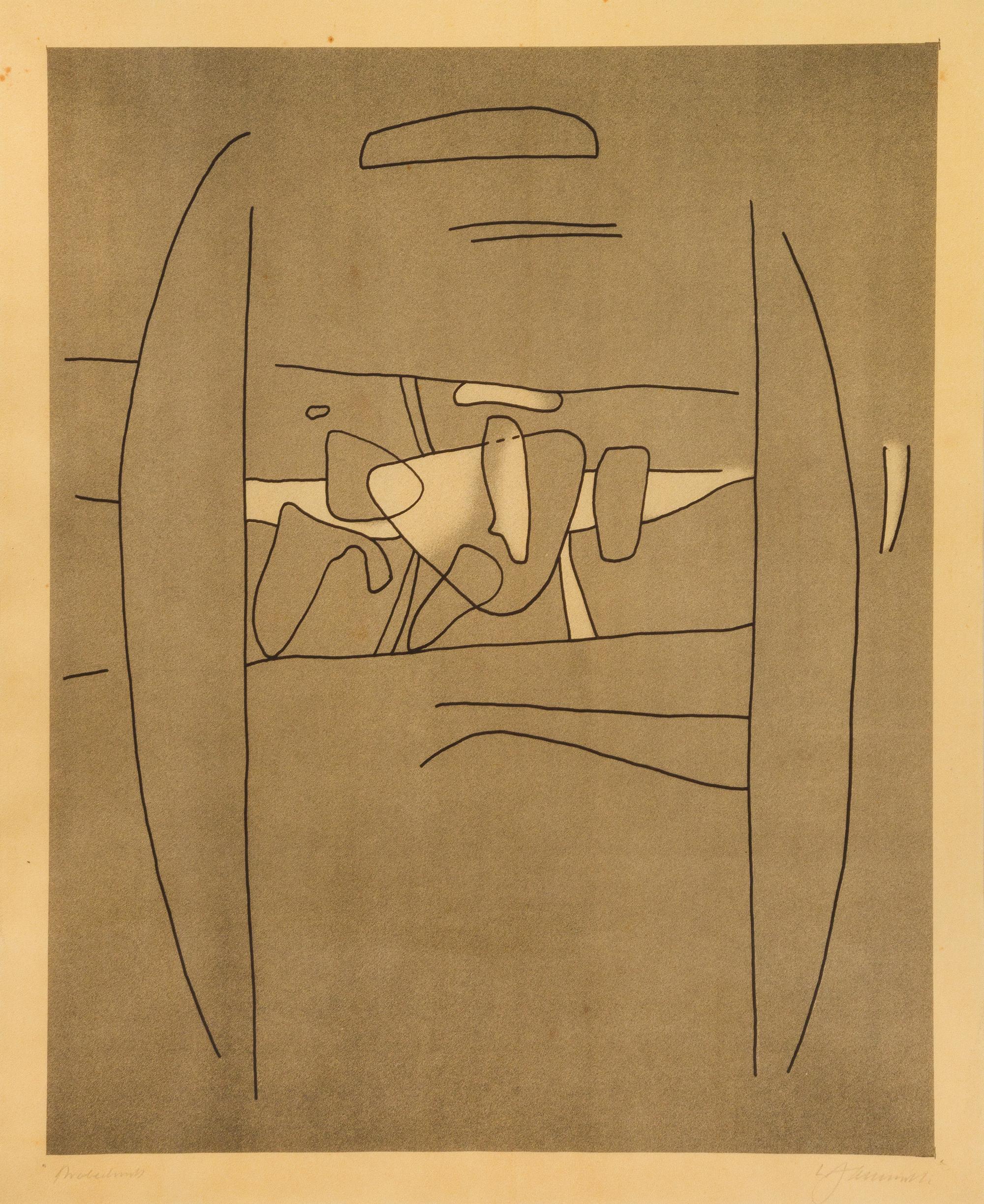 Willi Baumeister, (German, 1889–1955), Segmente mit Figuren, 1936