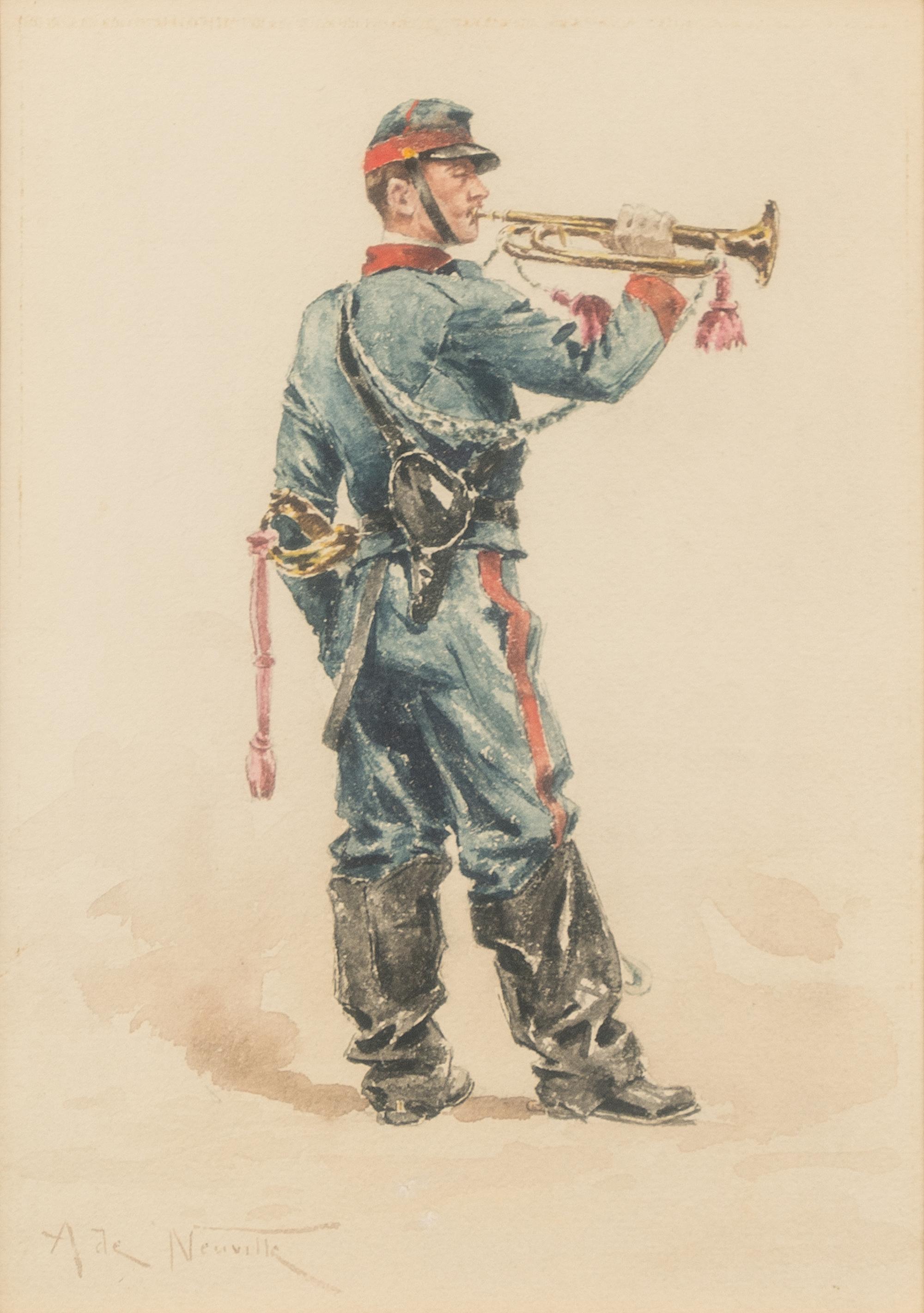 Alphonse Marie de Neuville, (French, 1835-1885), Bugler