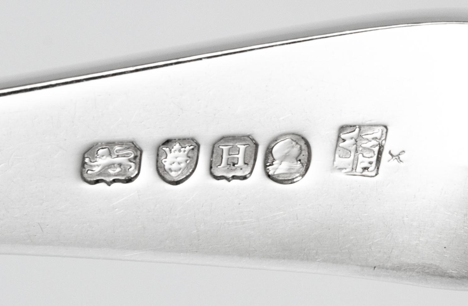 A Group of Twelve George III Silver Serving Spoons, Various makers, comprising a set of six marked for William Ely & William Fearn, Lon