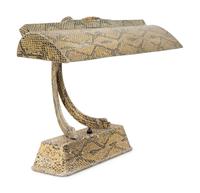 A Claude Lumiere Faux Snakeskin Desk Lamp — 20TH CENTURY