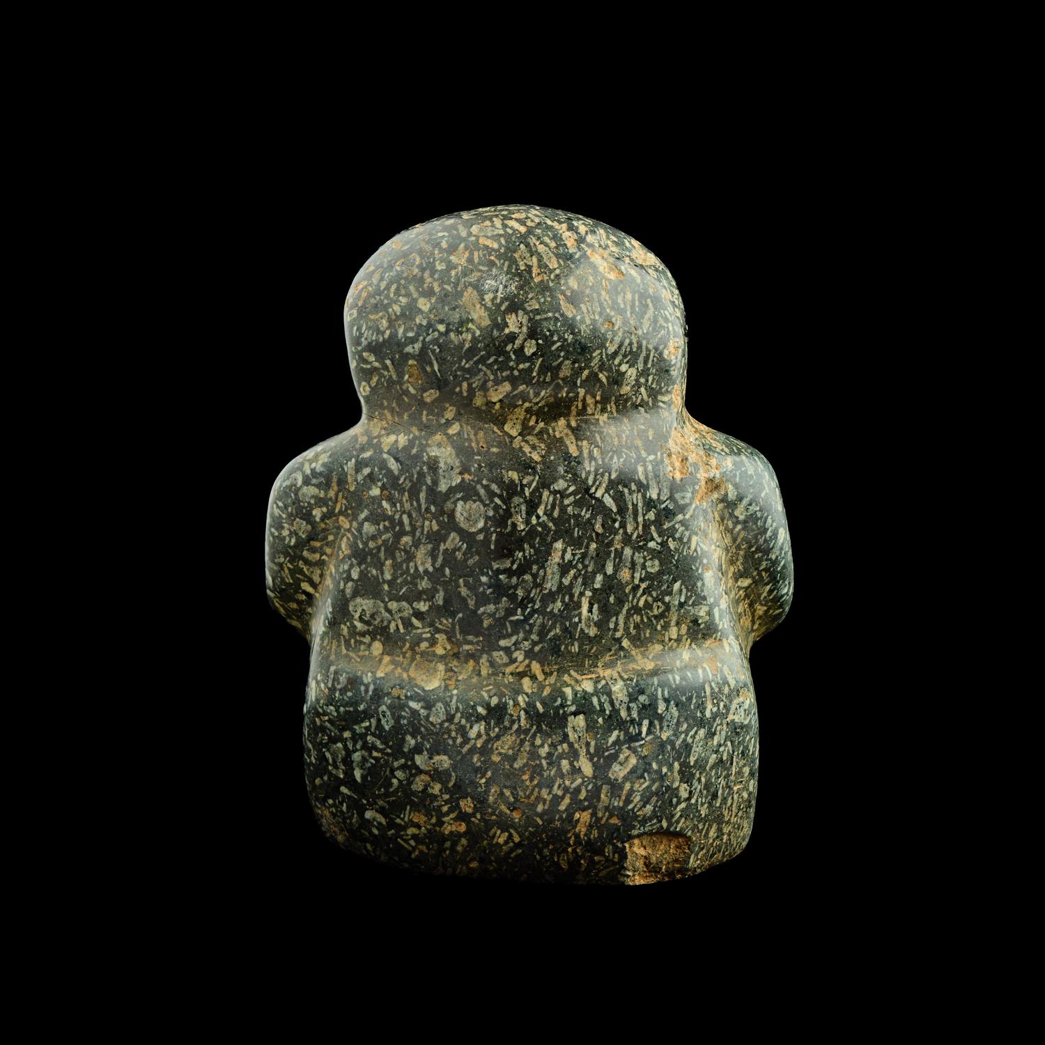 A Chontal or Olmec Jade Seated Figure
