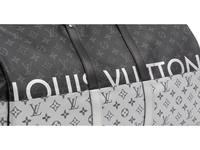 Louis Vuitton Limited Edition Split Keepall Bandoulière 50 in Black and Silver Monogram Canvas, Kim Jones, 2018