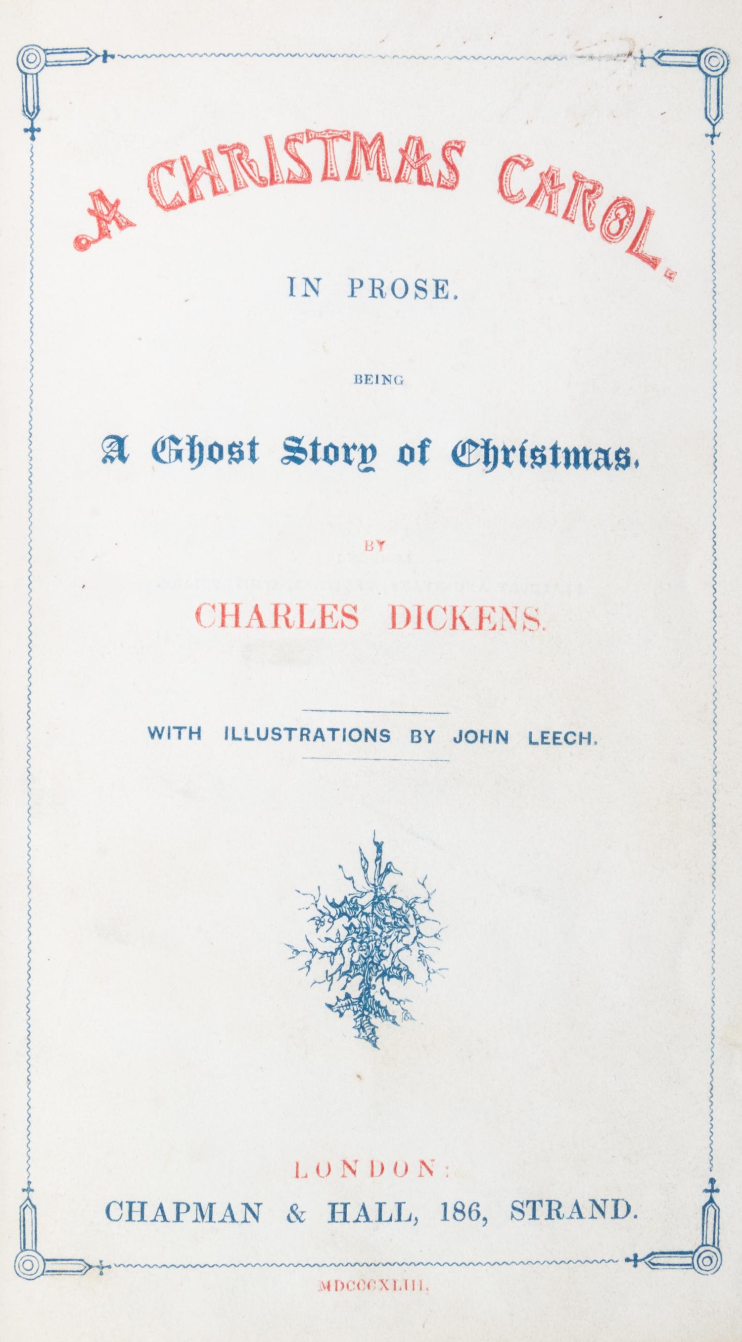 DICKENS, CHARLES. The Christmas Books, 5 vols.