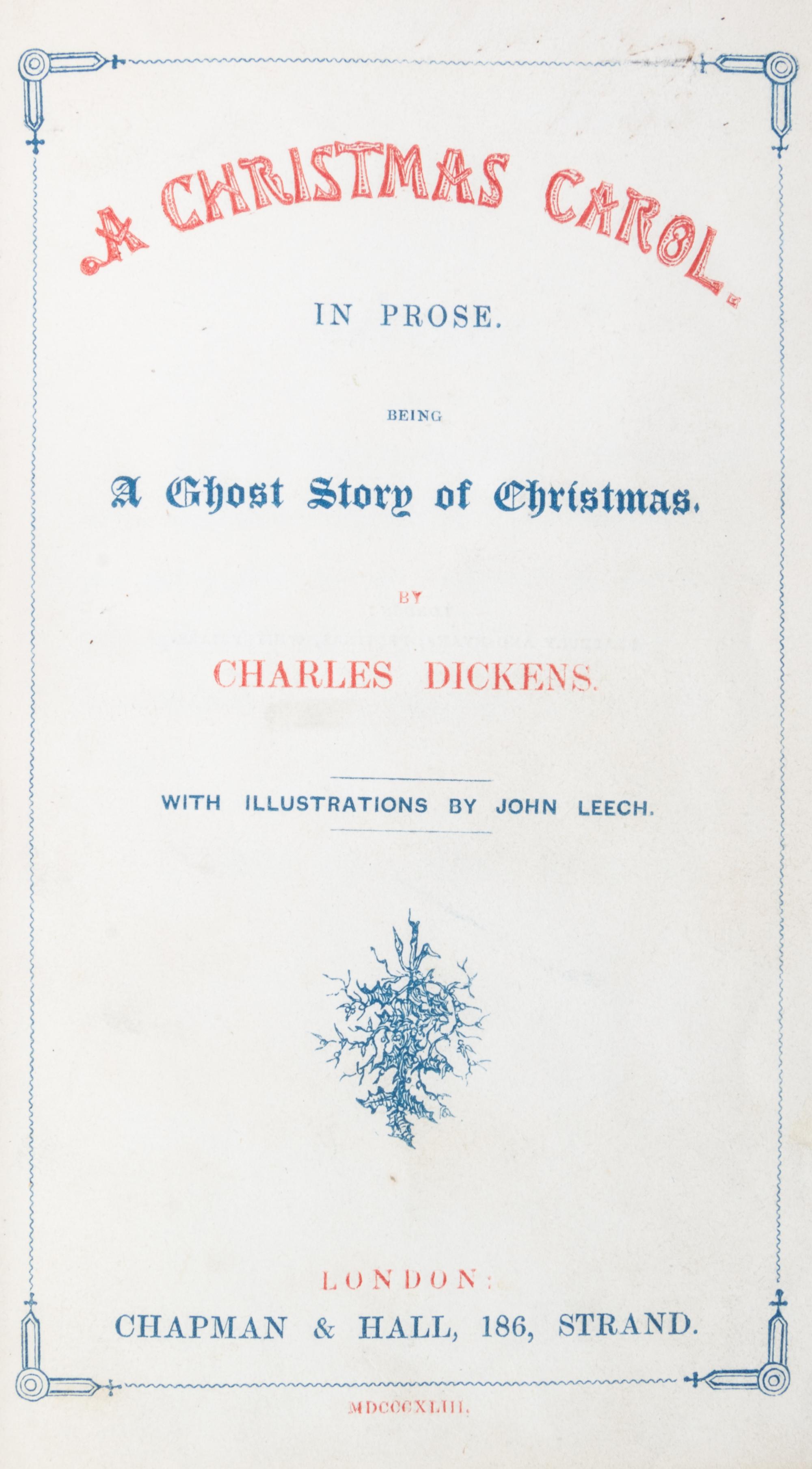 DICKENS, CHARLES. The Christmas Books, 5 vols.