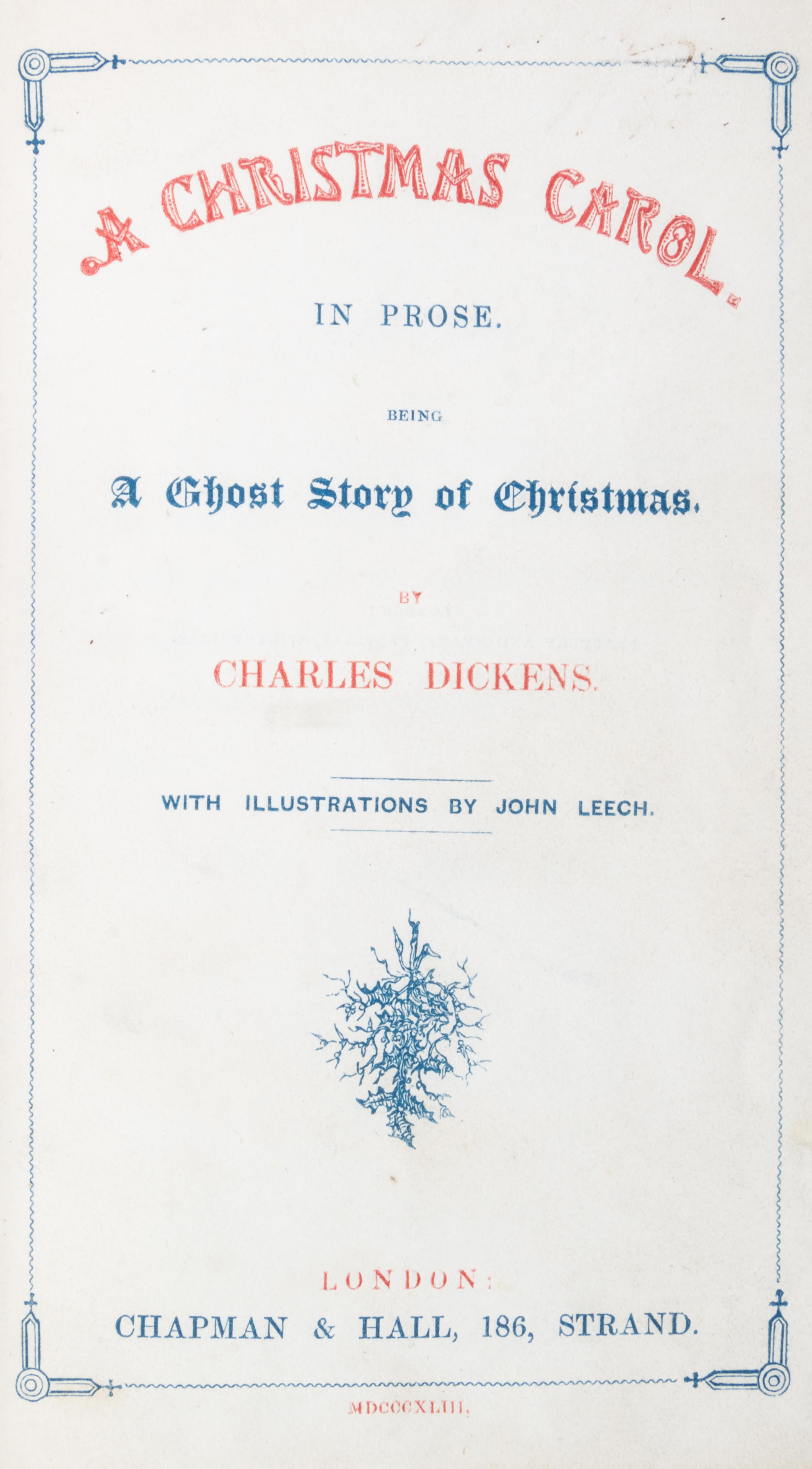 DICKENS, CHARLES. The Christmas Books, 5 vols.