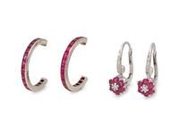 COLLECTION OF RUBY EARRINGS
