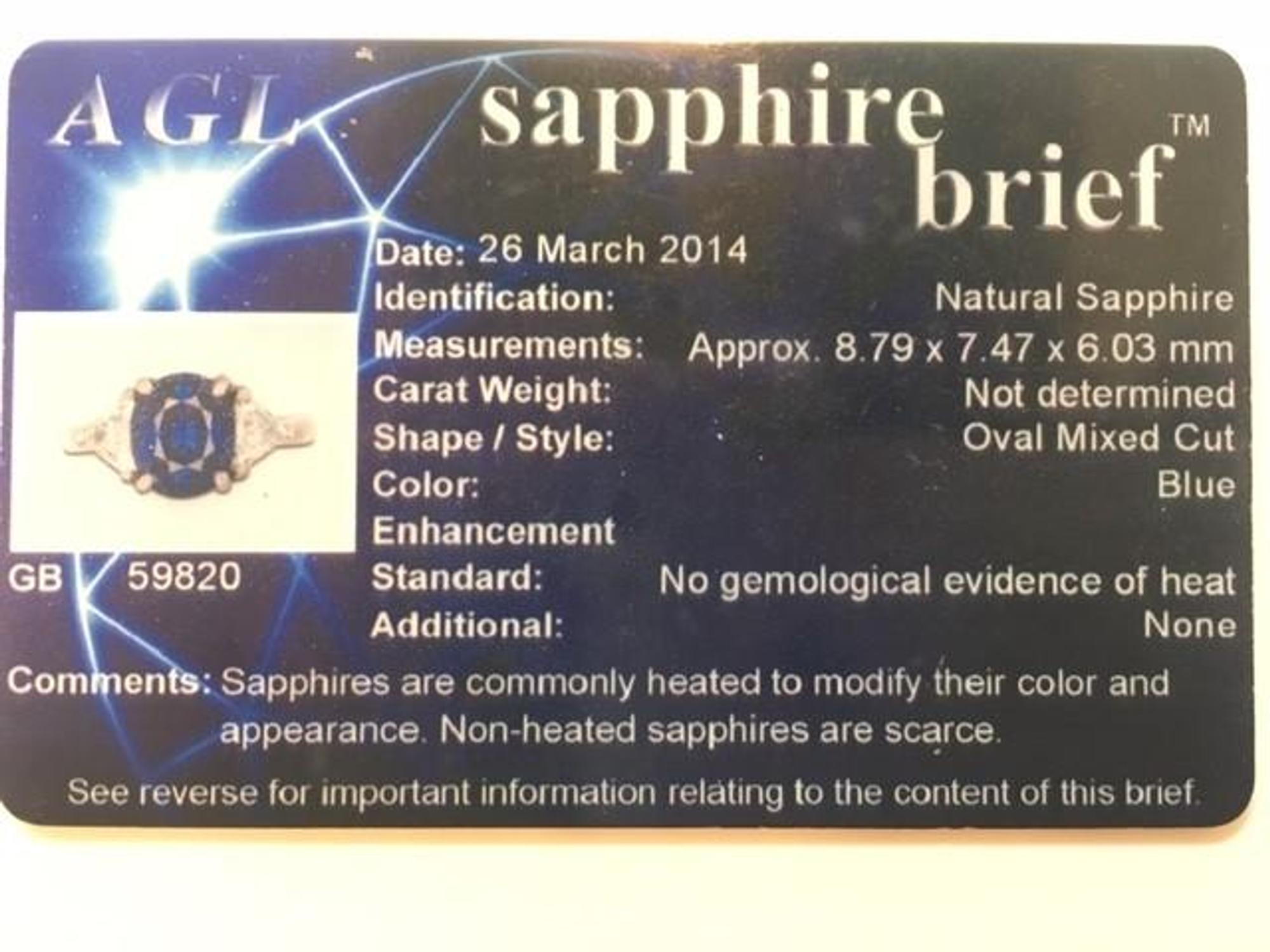 Sapphire and Diamond Ring