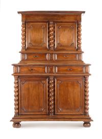 A French Provincial Walnut Cabinet Height 83 x width 57 x depth 23 1/2 inches. — 18TH CENTURY