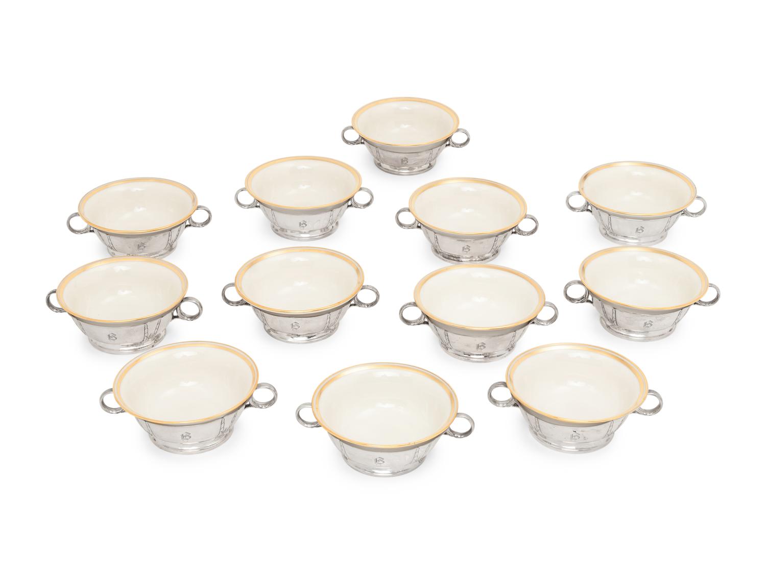 A Set of American Silver Soup Bowls