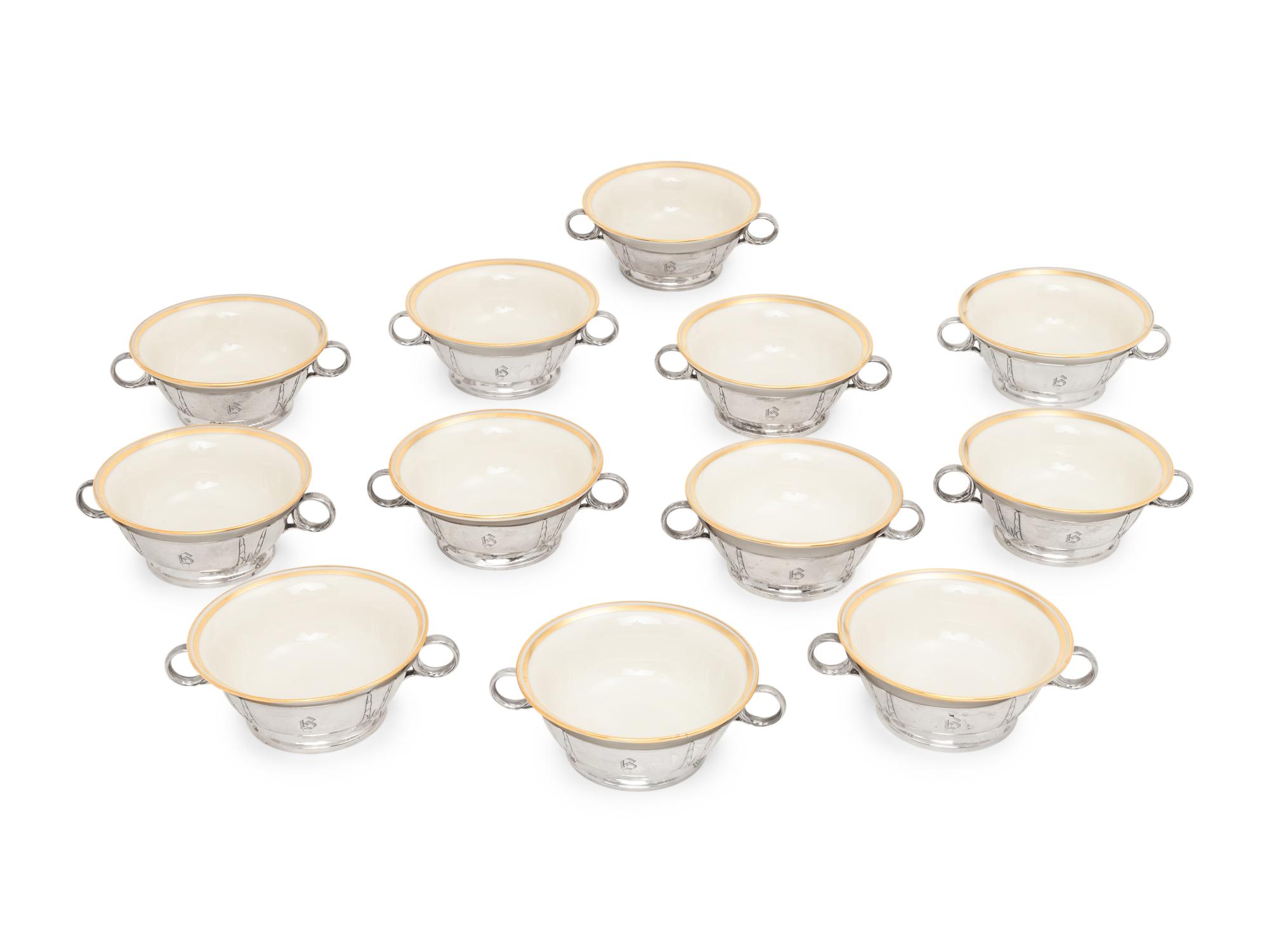 A Set of American Silver Soup Bowls