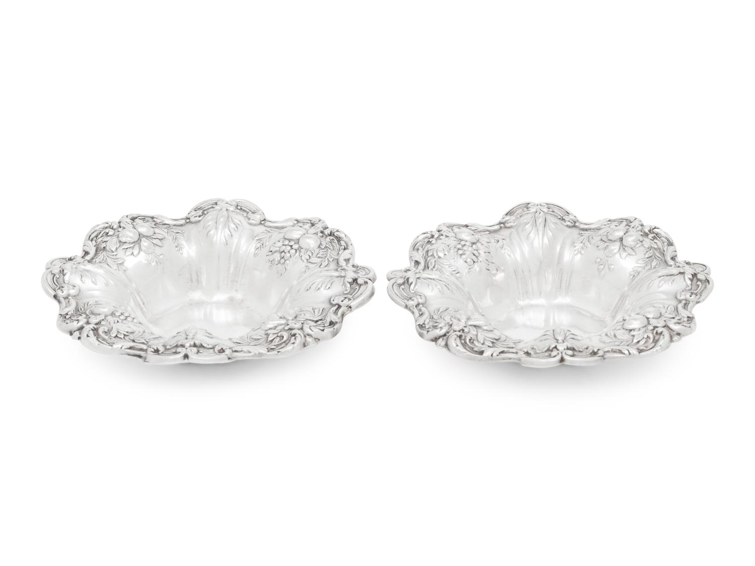 A Pair of American Silver Francis I Nut Dishes