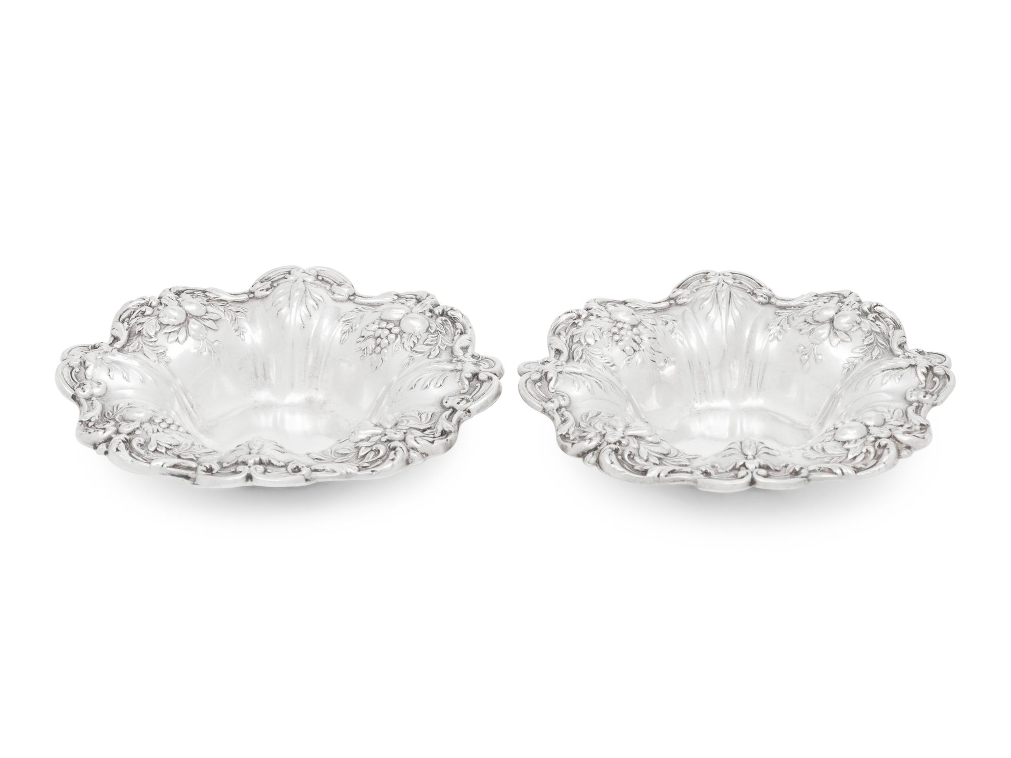 A Pair of American Silver Francis I Nut Dishes