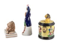 Three English Glazed Pearlware Articles