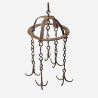 A large collection of twenty-three wrought iron cooking utensils 18th / 19th century