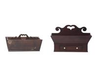 Two Walnut Cutlery Boxes