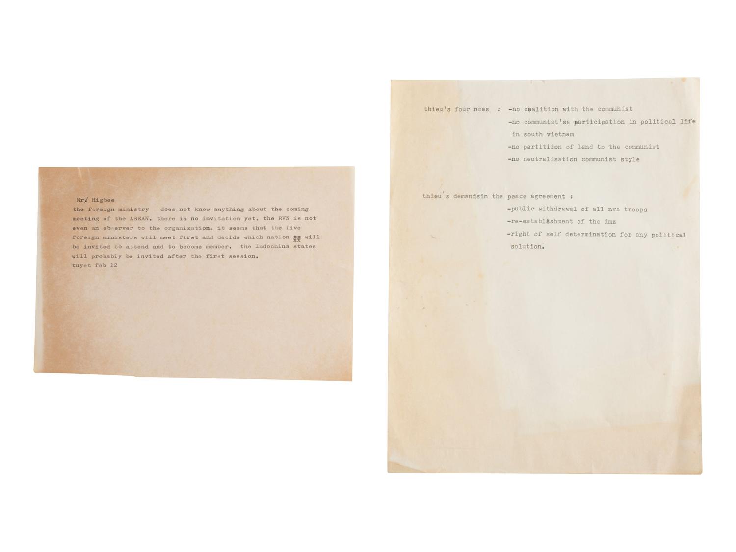 [VIETNAM WAR] - [WOMEN]. Vietnam War-era papers of Pulitzer Prize-winning combat journalist Tracy A. Wood (1943-2020), including documents related to the 1973 release of American POWs in Hanoi.