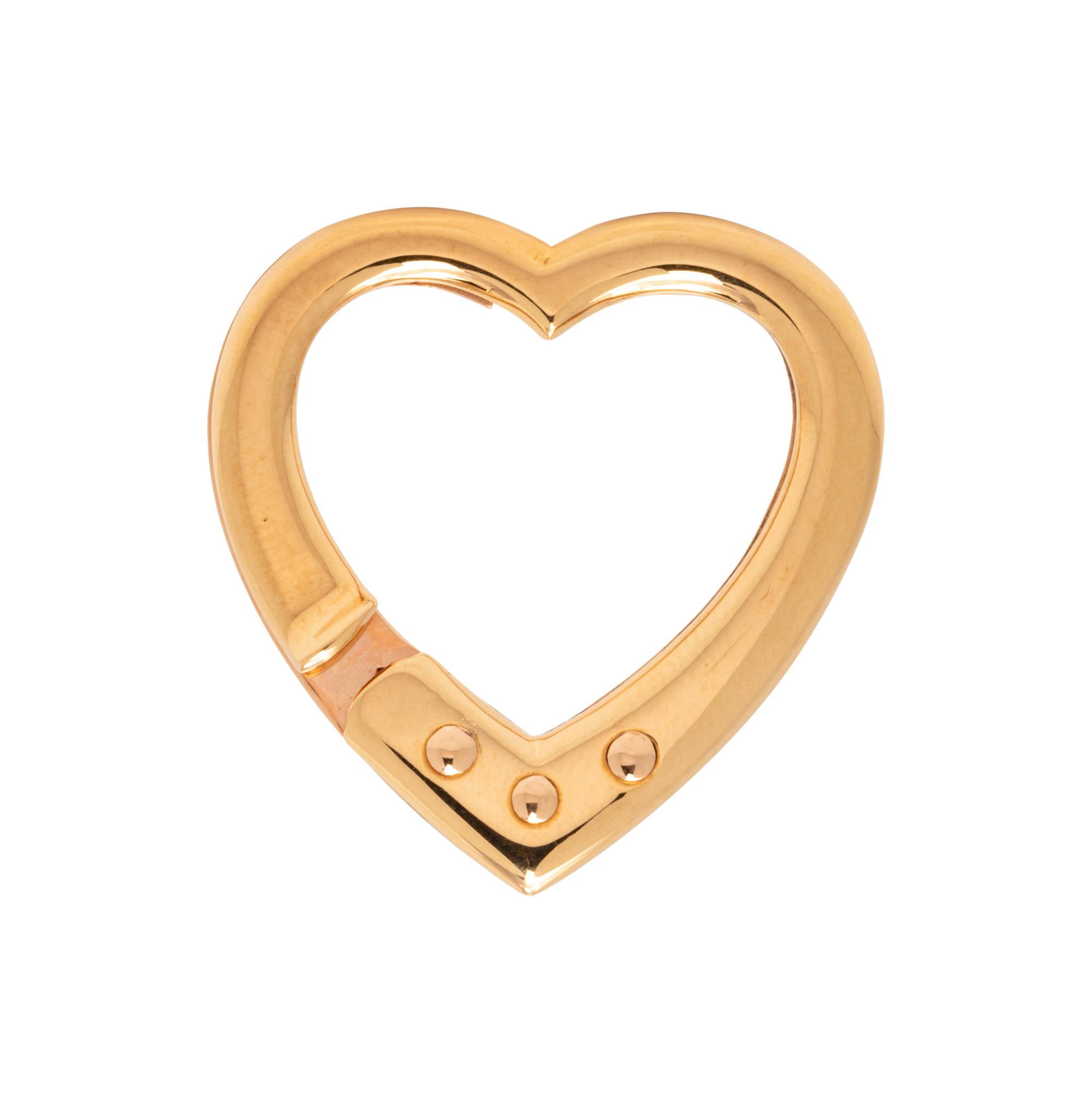 BVLGARI, YELLOW GOLD HEART KEY RING