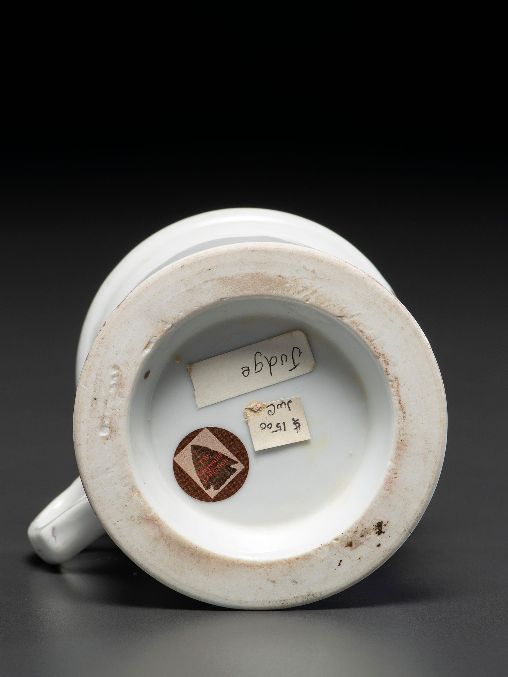 A Judge's Porcelain Occupational Shaving Mug