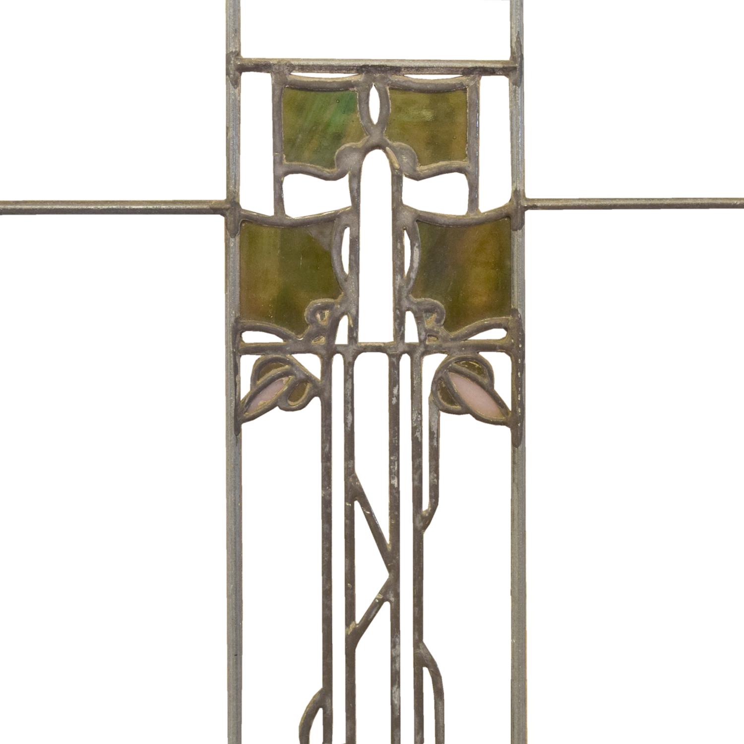 A Pair of George Maher Windows from the Morse House, Glencoe, IL. 16.5" W x 1.5" D x 35.5" H — United States, 1906