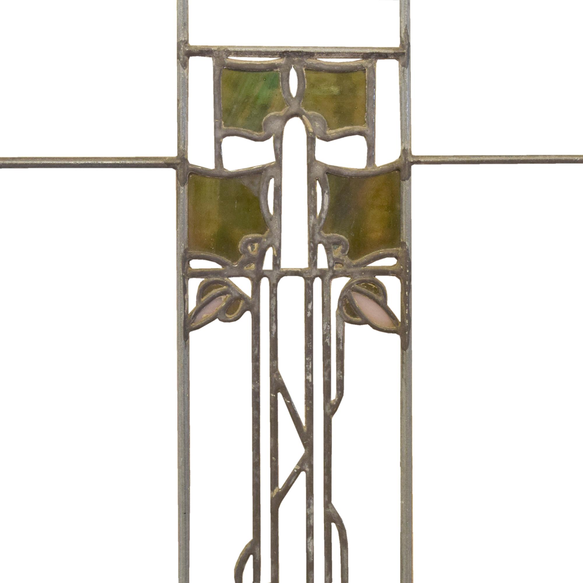 A Pair of George Maher Windows from the Morse House, Glencoe, IL. 16.5" W x 1.5" D x 35.5" H — United States, 1906