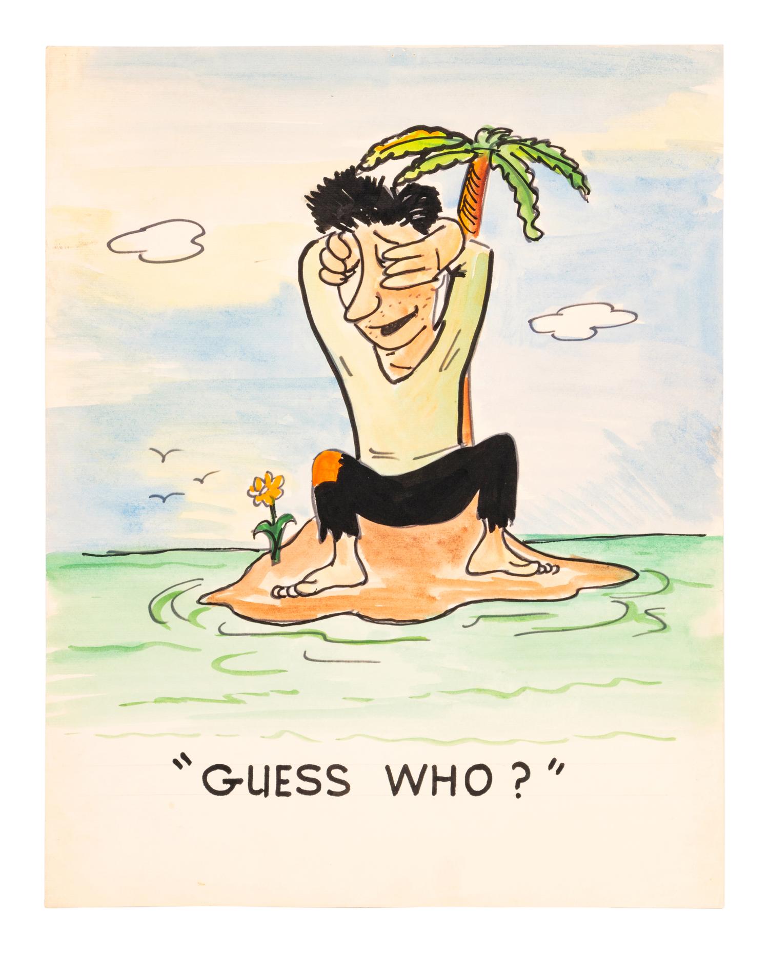 A Group of Six 1950's Era New Yorker Artist Illustrations
