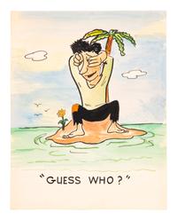A Group of Six 1950's Era New Yorker Artist Illustrations