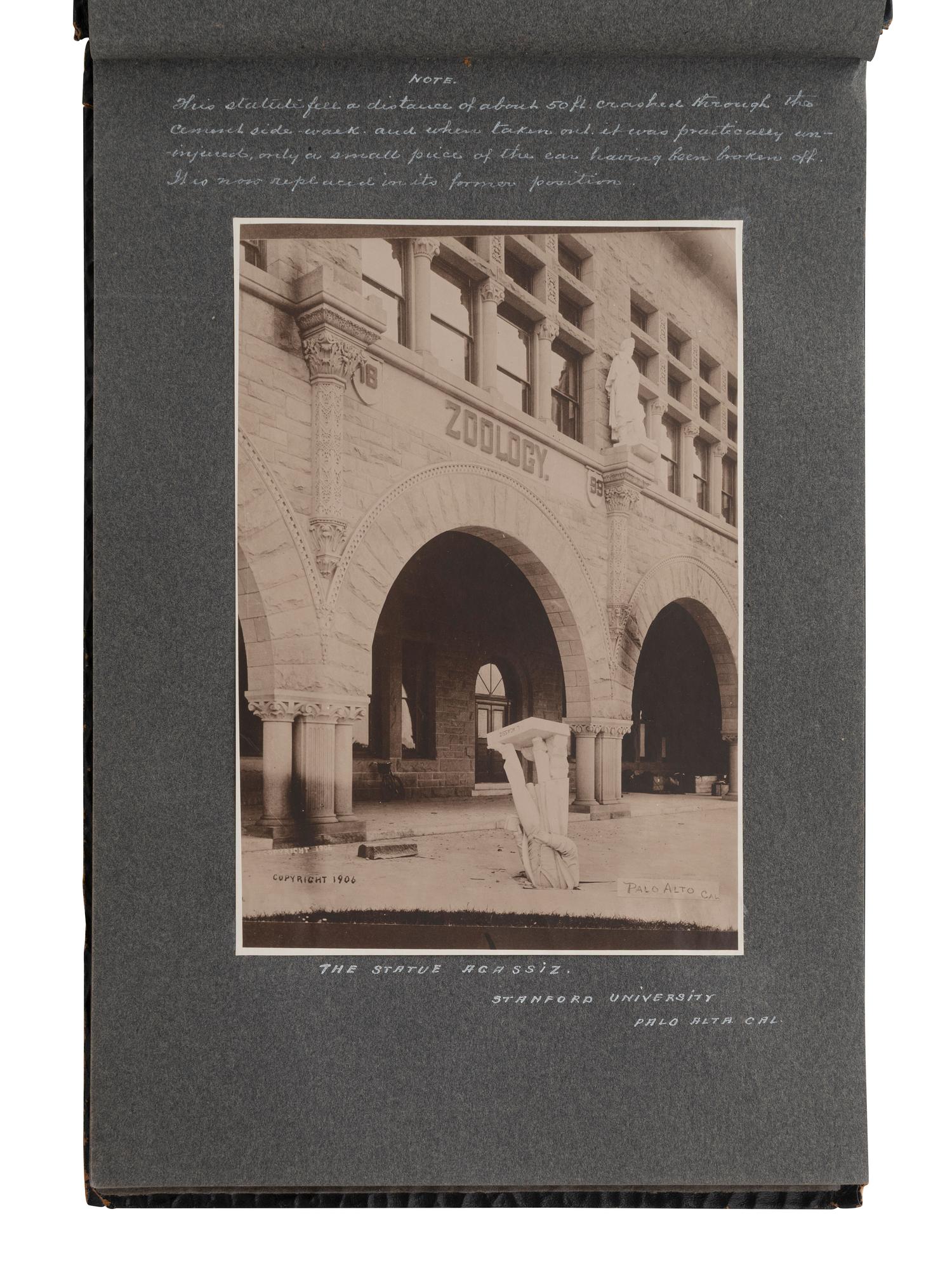 [EARLY PHOTOGRAPHY - CALIFORNIA]. Photo album documenting the San Francisco Earthquake of 1906.