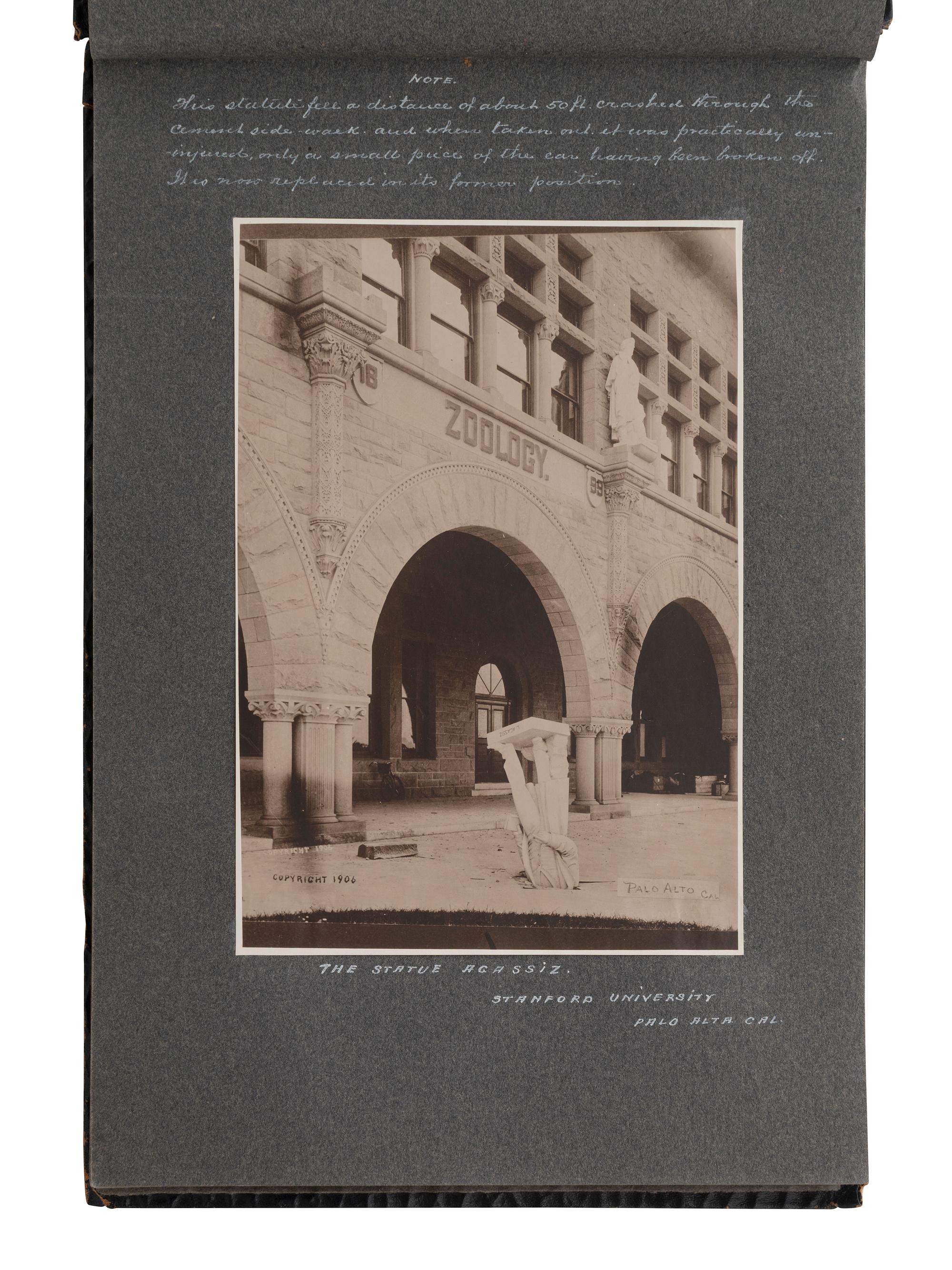 [EARLY PHOTOGRAPHY - CALIFORNIA]. Photo album documenting the San Francisco Earthquake of 1906.