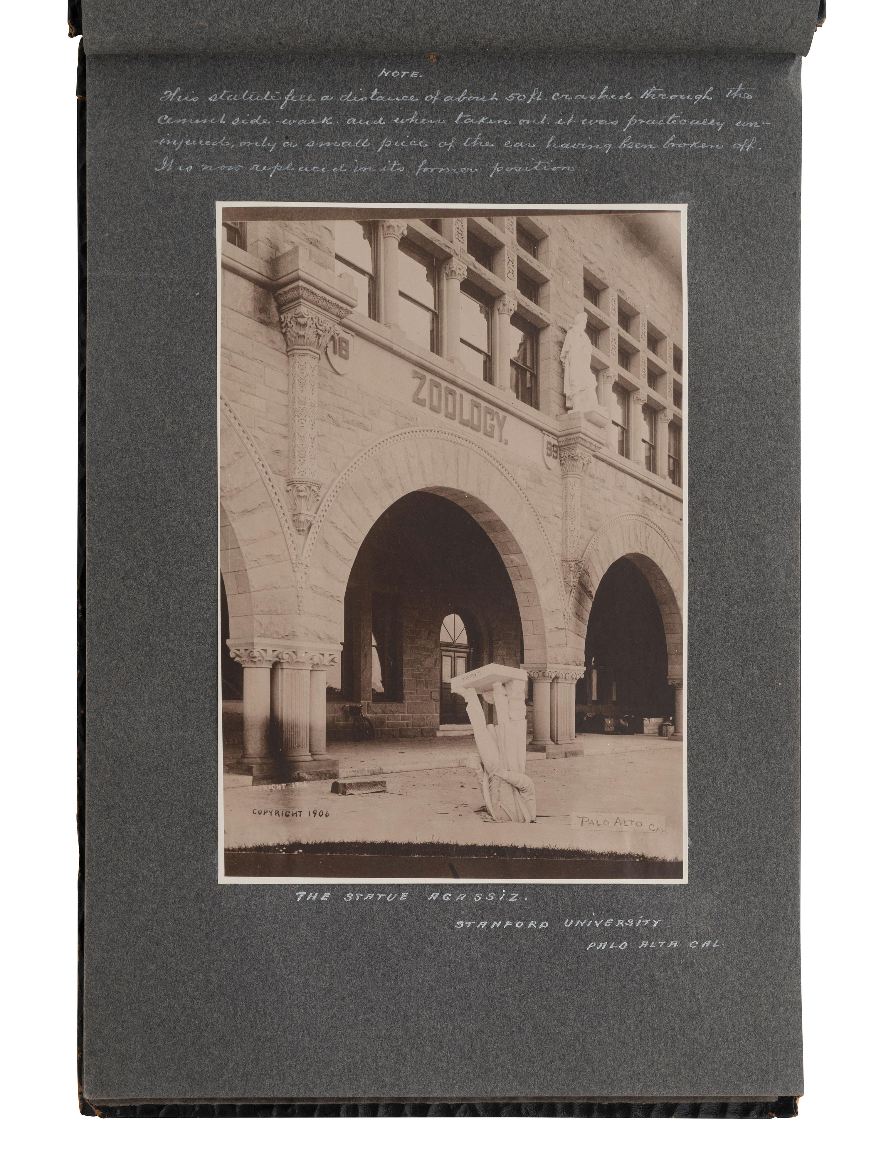 [EARLY PHOTOGRAPHY - CALIFORNIA]. Photo album documenting the San Francisco Earthquake of 1906.