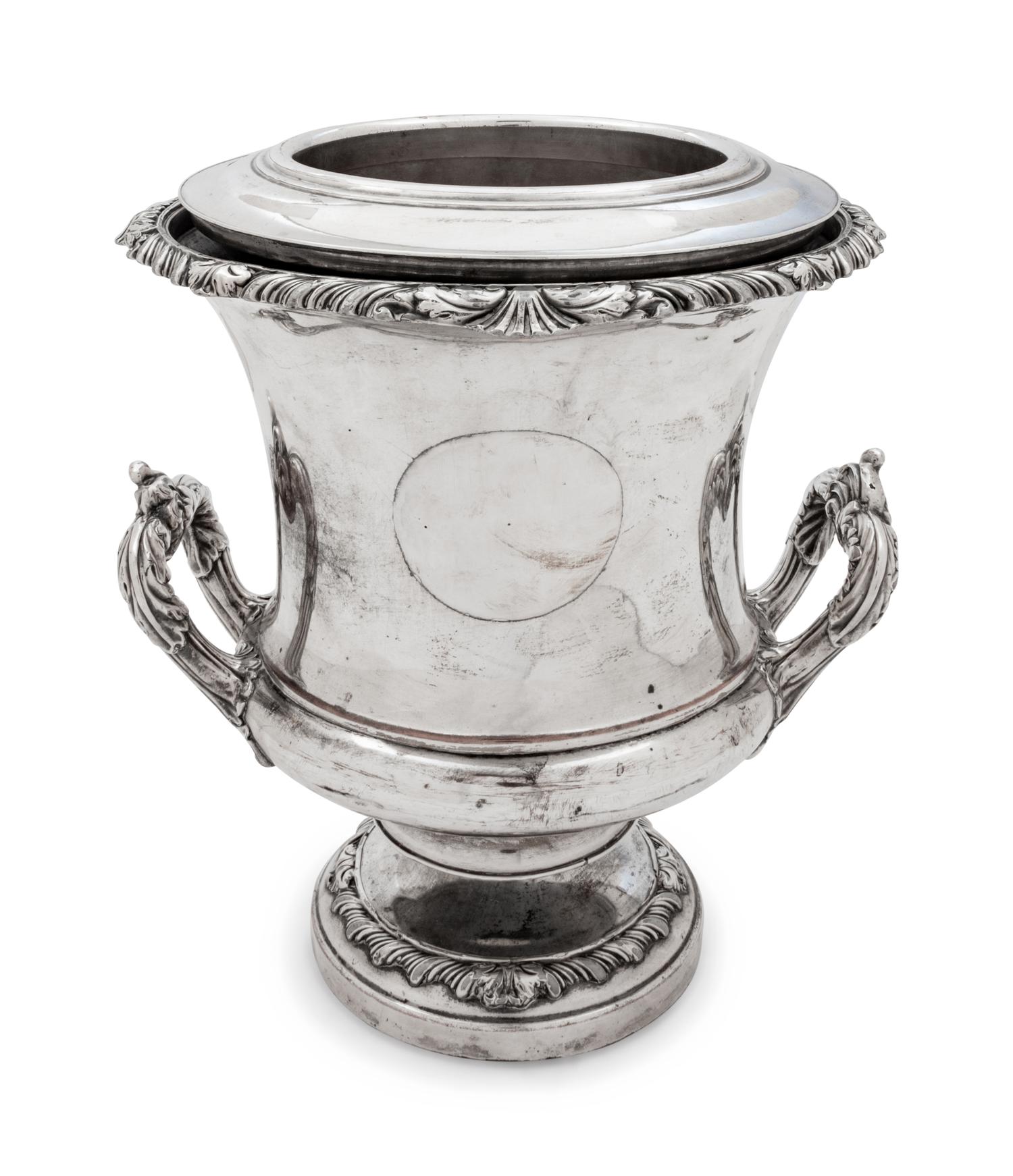 An English Silver-Plate Wine Cooler