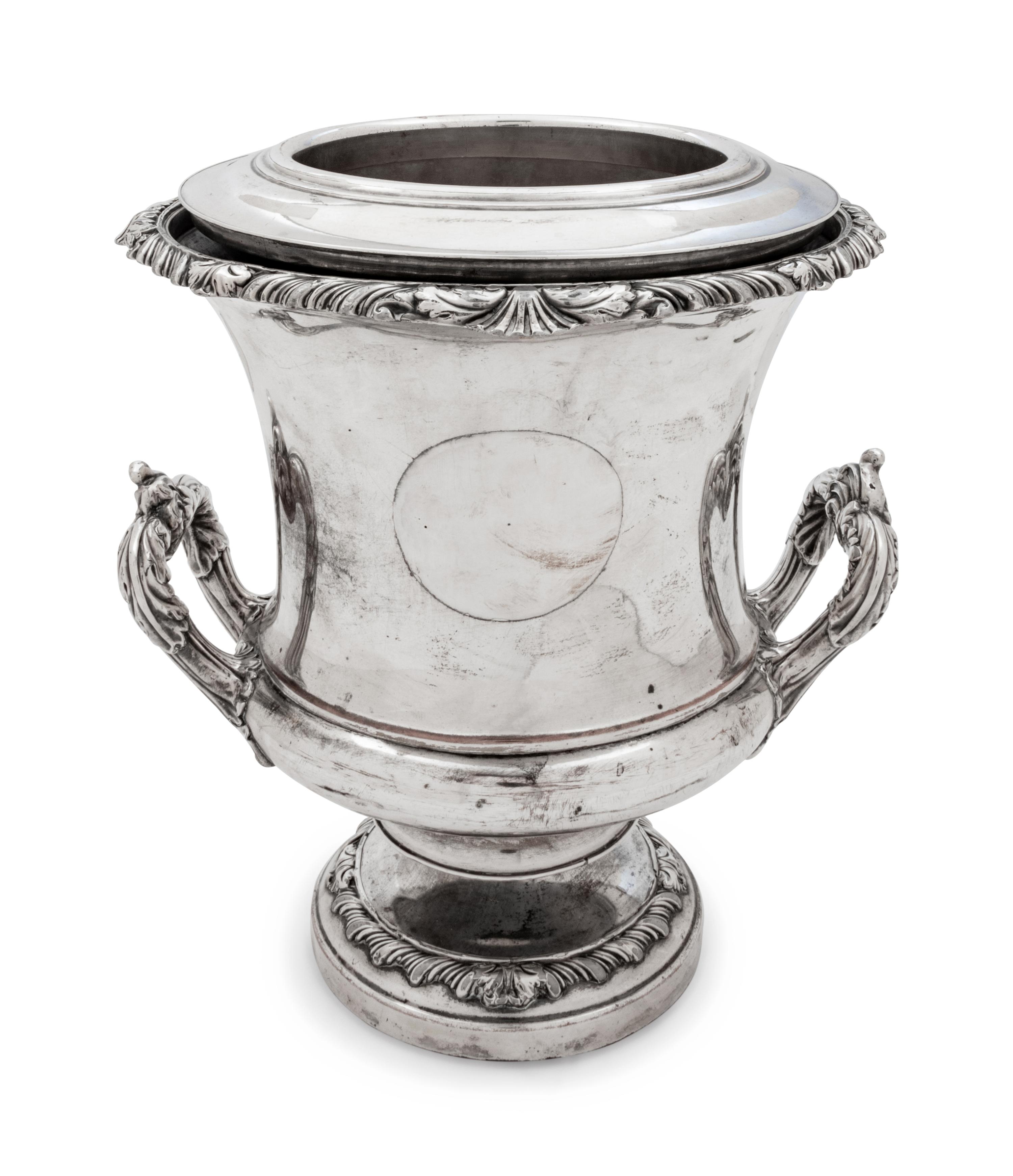 An English Silver-Plate Wine Cooler