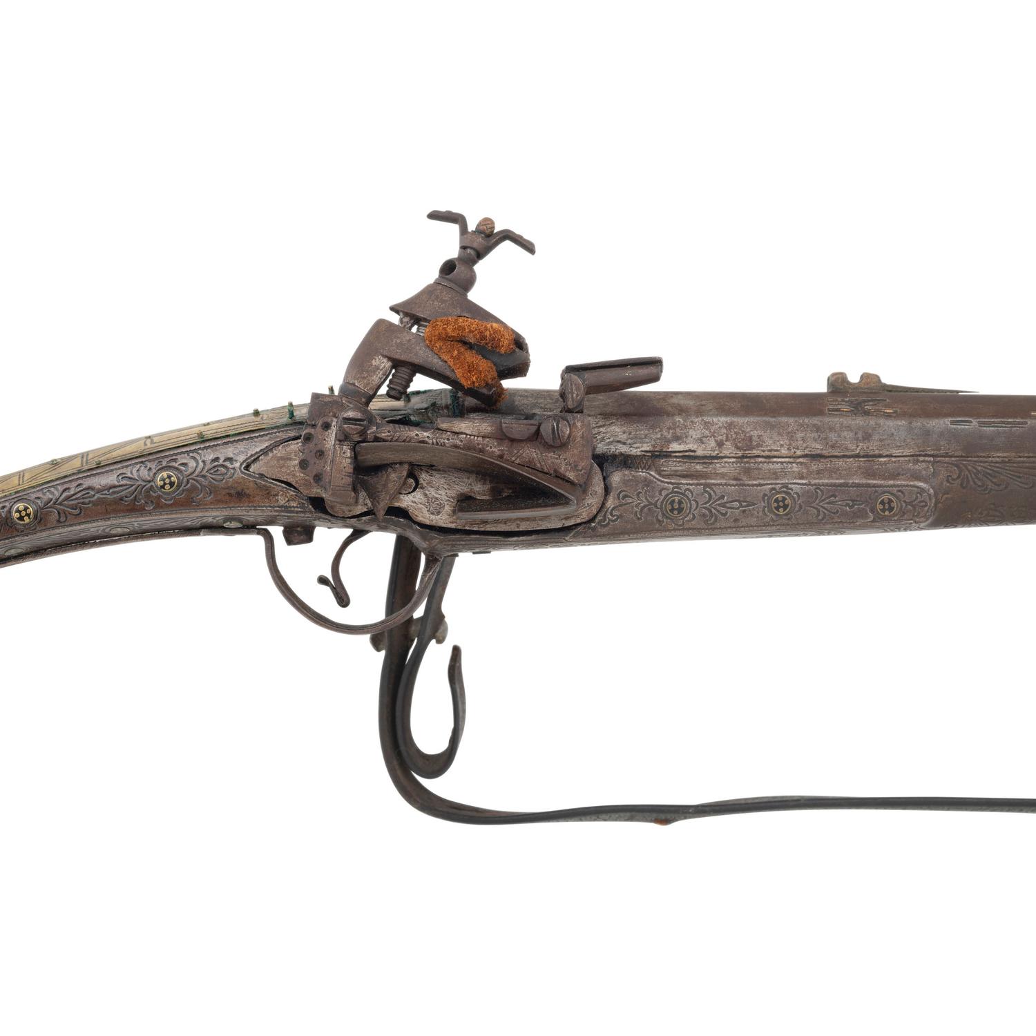 Brass Mounted Albanian Tanchika Miquelet Musket